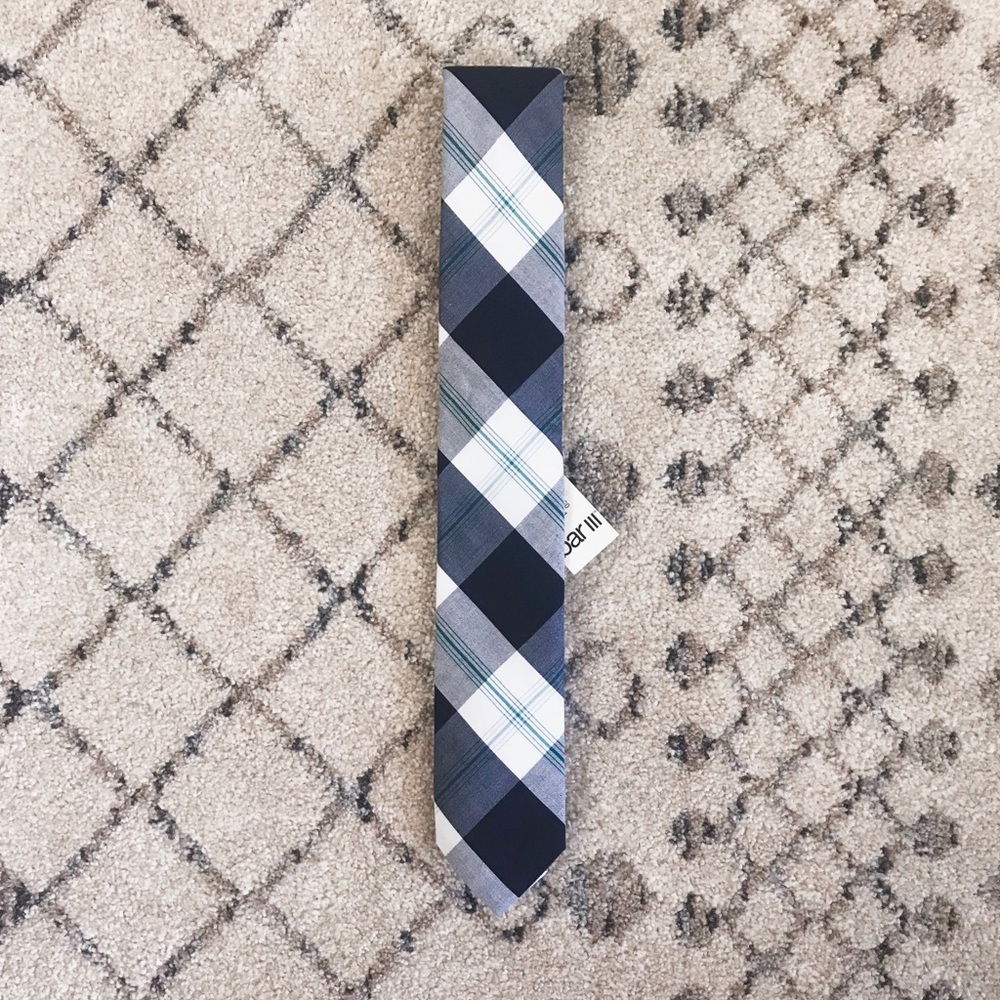 3 for $30 Bar III NWT Teal & White Olivier Plaid Tie